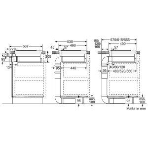 Bếp Từ Kết Hợp Hút Mùi Bosch PXX875D34E Serie 8