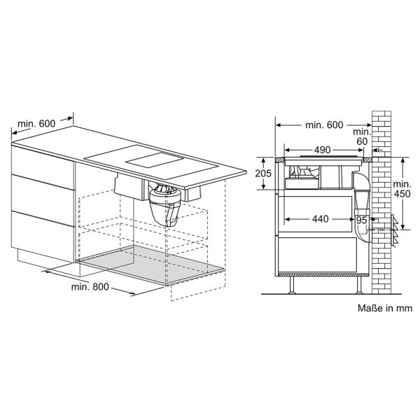 Bếp Từ Kết Hợp Hút Mùi Bosch PXX875D34E Serie 8