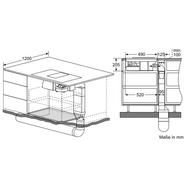 Bếp Từ Kết Hợp Hút Mùi Bosch PXX875D34E Serie 8