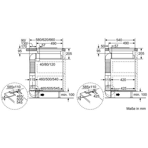 Bếp Từ Kết Hợp Hút Mùi Bosch PXX875D34E Serie 8