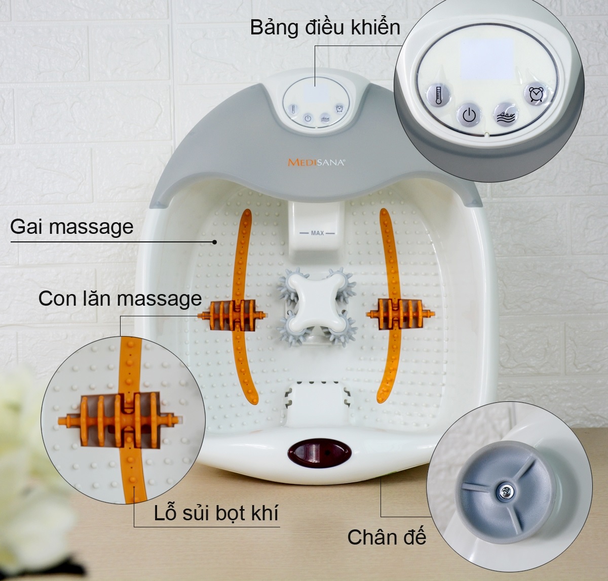 Bồn Massage Chân Medisana FS 885 - Nhập khẩu Đức & EU