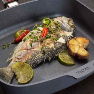 Chảo Woll Diamond Lite Pans Rectangular 1629DPIL 30x26cm Có Vung Kính