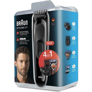 Tông Đơ Cắt Tóc Cạo Râu Braun Styling Kit SK3000 4 in 1