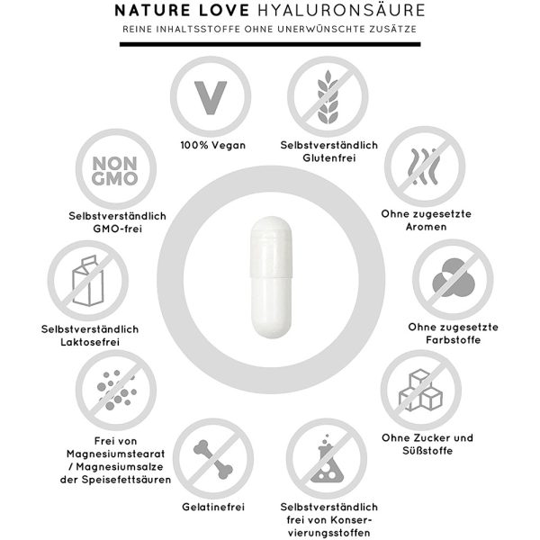 Viên Nang Nature Love Hyaluron 500 - 90 Viên 69g