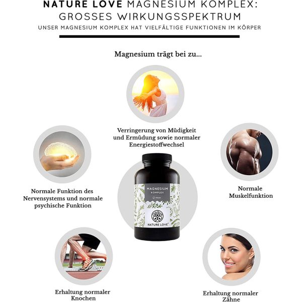 Viên Nang Nature Love Magnesium Komplex 180 Viên - Hỗn Hợp Magie Hữu Cơ