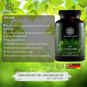 Viên Nang Bio Curcuma Kapseln Nature Love 240 Viên