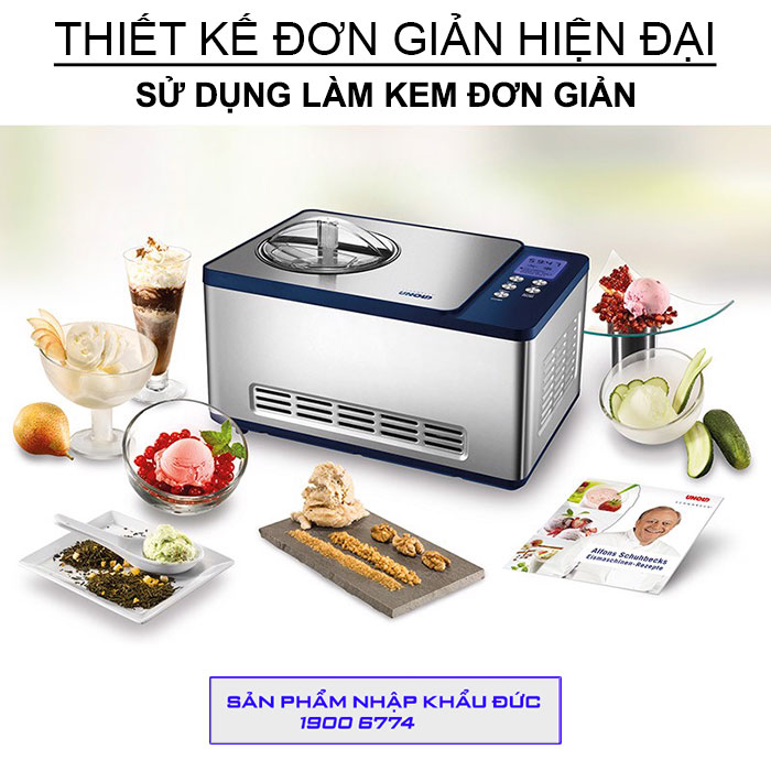 Máy làm kem có tích hợp làm lạnh bên trong