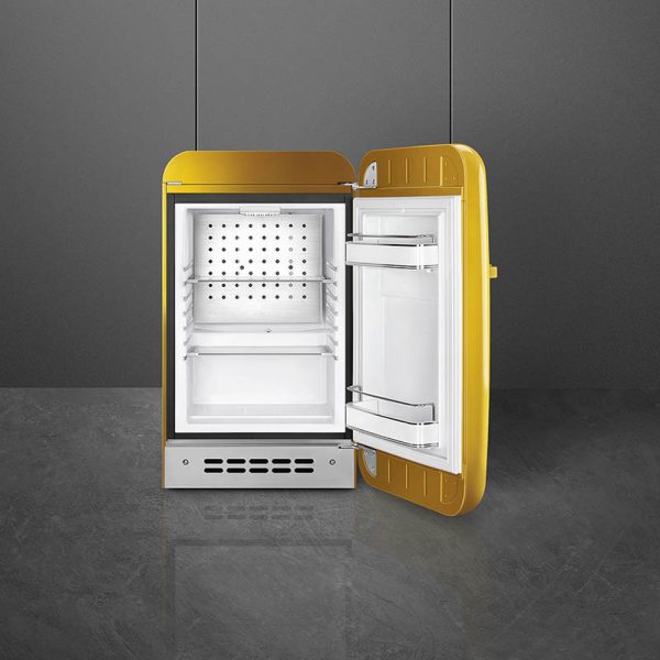 Tủ lạnh mini smeg FAB5RDGO3 màu vàng gold tay cầm bên trái