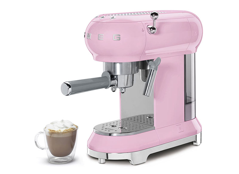 Máy Pha Cà Phê Smeg ECF01PKEU Pink - 1