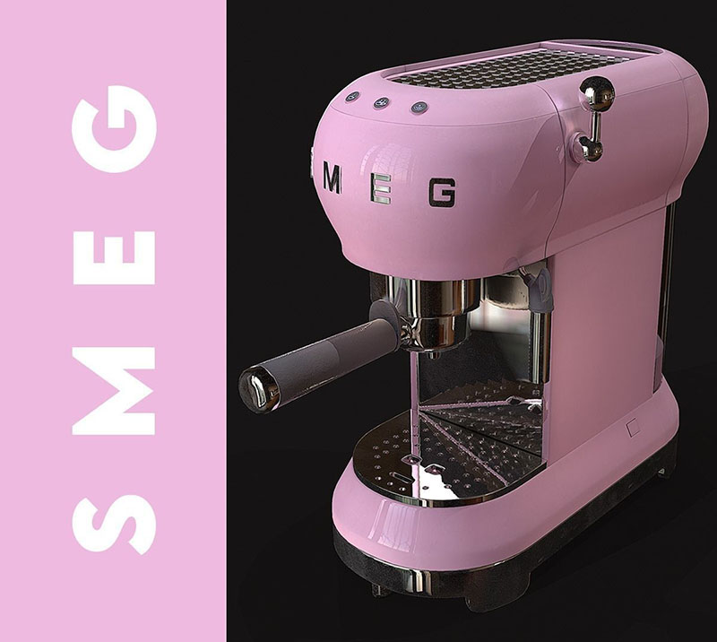 Máy Pha Cà Phê Smeg ECF01PKEU Pink - 3