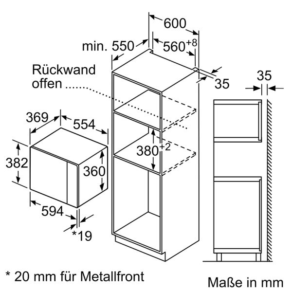 Lò Vi Sóng Kèm Nướng Bosch BEL554MS0 Âm Tủ