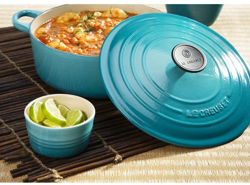 Nồi Gang LeCreuset Bräter Rund Evo 20cm Caribe Blue