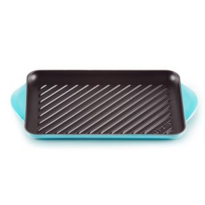 LeCreuset Grillpfanne rechteckig Trad.32x22cm Karibik Blau 03