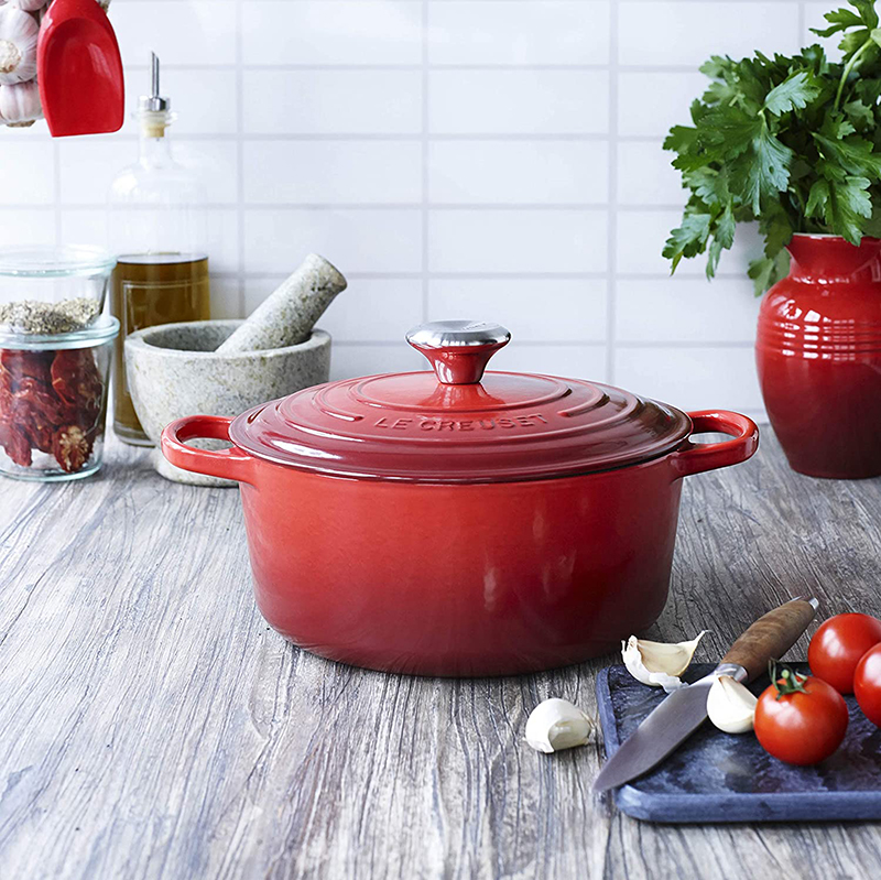 Nồi Gang LeCreuset Bräter Rund Evo 26cm Kirsche