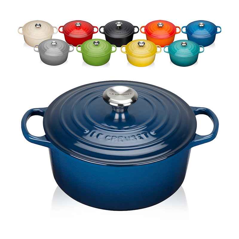 Nồi Gang LeCreuset Bräter Rund Evo 24cm Blue Marseille