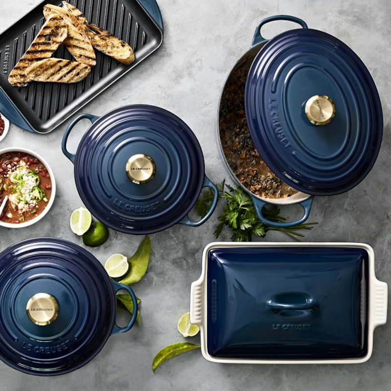 Chảo Nướng Chữ Nhật LeCreuset Grillpfanne Rechteckig Trad. 32x22cm Deep Teal