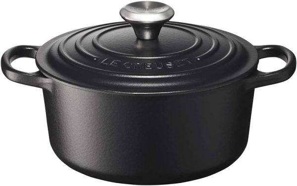 Nồi Gang LeCreuset Bräter rund Evo 18cm Schwarz Matt