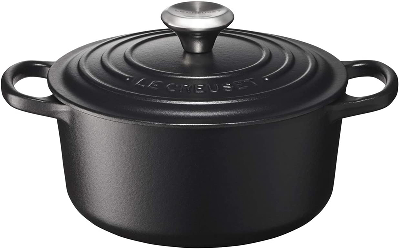 Nồi Gang LeCreuset Bräter rund Evo 20cm Schwarz Matt