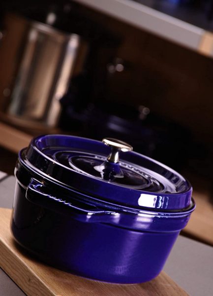 Nồi Gang Staub Round Cocotte Blue 20cm 40510-264-0-2