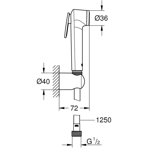 Vòi Xịt Vệ Sinh Grohe 27513001 6