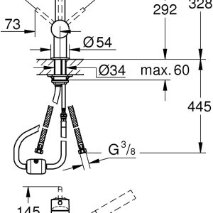 Vòi Bồn Rửa Grohe L-Spout 32168000