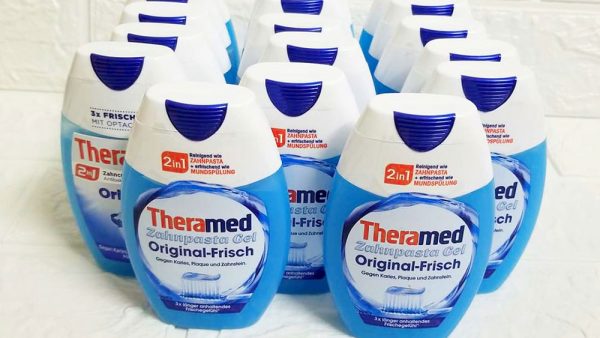 Kem Đánh Răng Theramed 2-In-1 Original Frisch Zahnpasta Gel 75ml Màu Xanh