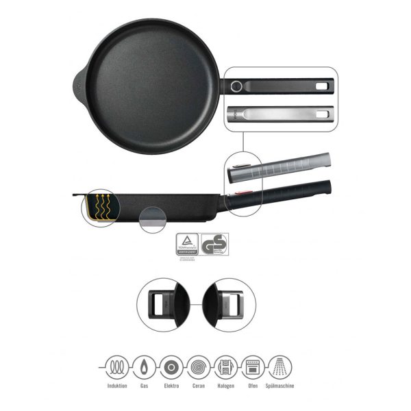 Chảo Woll 1520PLCIB Diamond XR Logic Fry Pans 20cm