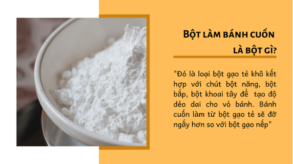 bánh cuốn làm từ bột tẻ