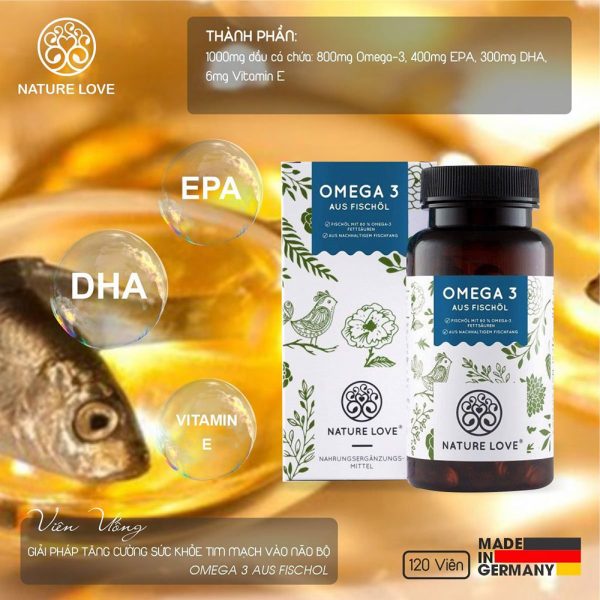 Viên Uống Dầu Cá Nature Love Omega 3 Aus Fischol 120 Viên-2