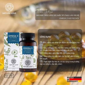 Viên Uống Dầu Cá Nature Love Omega 3 Aus Fischol 120 Viên