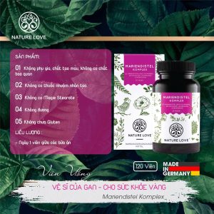 Viên Nang Uống Thải Độc Gan Nature Love Mariendistel Komplex 120 Viên