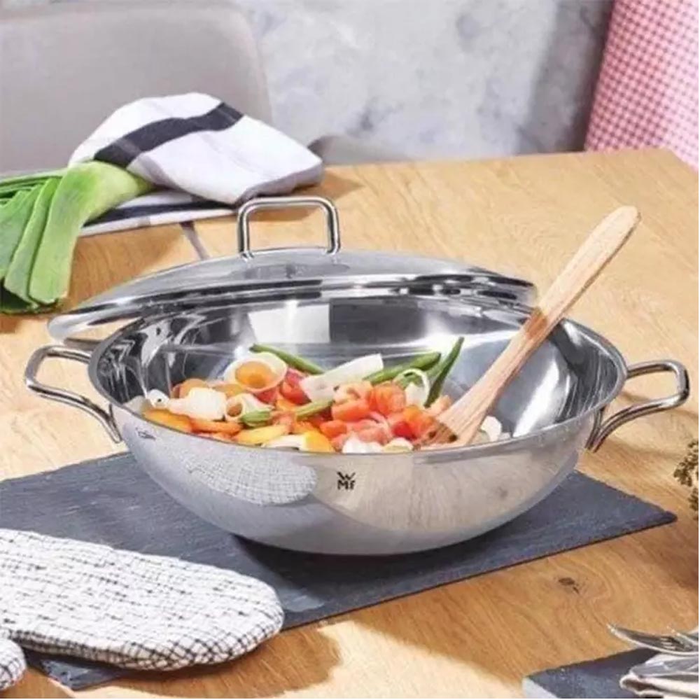 Chảo Sâu Lòng Wmf Wok Mit Glasdeckel 07.3947.6380 Size 28cm 