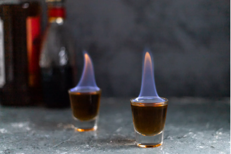 Flaming Dr. Pepper Shot